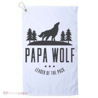 Wolf Pack Family - Dad Papa Wolf Golf Towel thumb 0