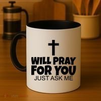 Will Pray For You Just Ask Me Christian Healing Coffee Mug thumb 4