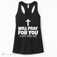 Will Pray For You Just Ask Me Christian Healing Women's Tank Top thumb 0