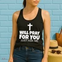 Will Pray For You Just Ask Me Christian Healing Women's Tank Top thumb 2