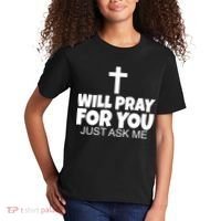 Will Pray For You Just Ask Me Christian Healing Kids T-Shirt thumb 2