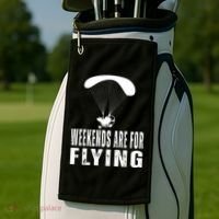 Weekends Ppc Flying Powered Parachute Golf Towel thumb 2