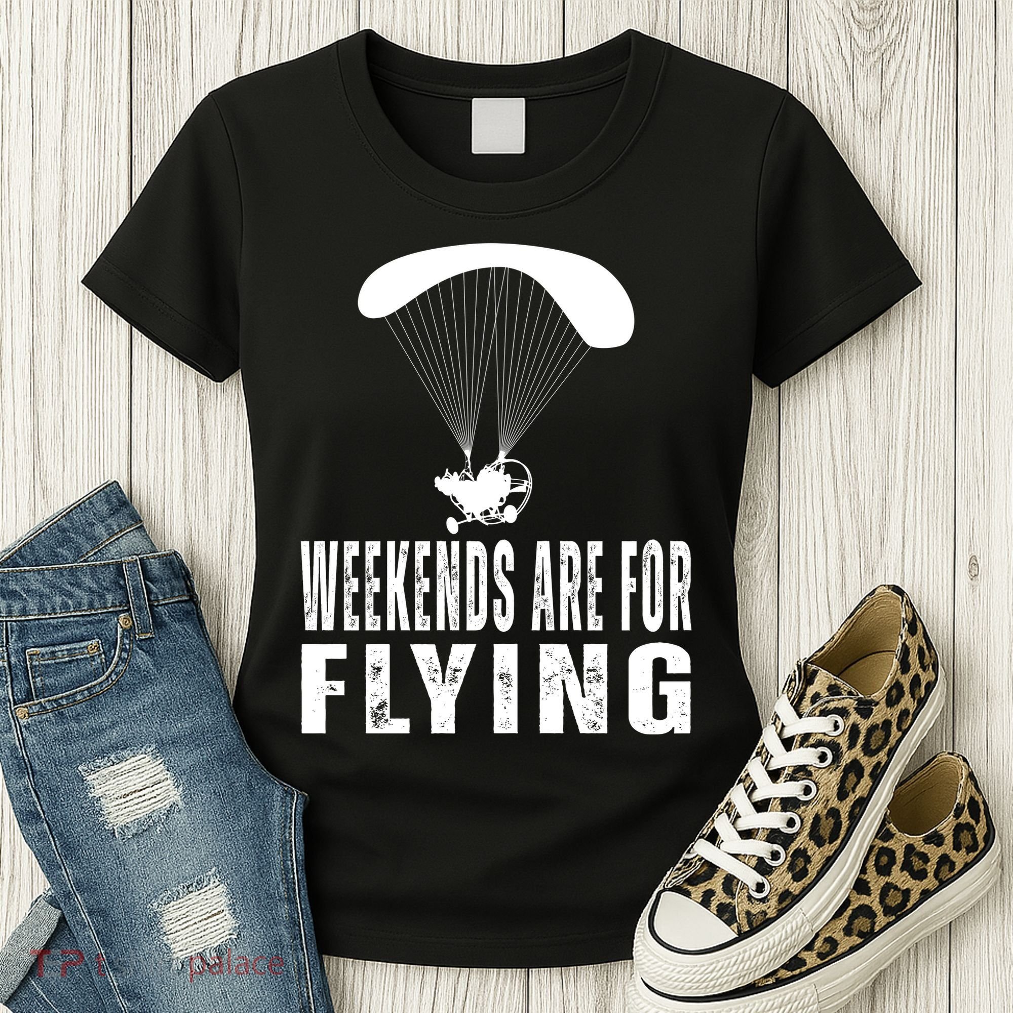 Weekends Ppc Flying Powered Parachute Women's T-Shirt