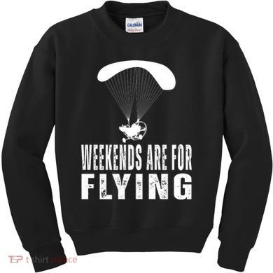 Weekends Ppc Flying Powered Parachute Kids Sweatshirt