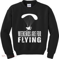 Weekends Ppc Flying Powered Parachute Kids Sweatshirt thumb 0