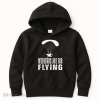 Weekends Ppc Flying Powered Parachute Kids Hoodie thumb 0