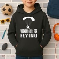 Weekends Ppc Flying Powered Parachute Kids Hoodie thumb 2
