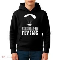 Weekends Ppc Flying Powered Parachute Kids Hoodie thumb 4