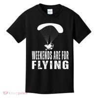 Weekends Ppc Flying Powered Parachute Kids T-Shirt thumb 0