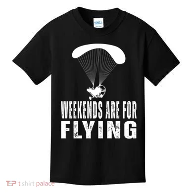 Weekends Ppc Flying Powered Parachute Kids T-Shirt