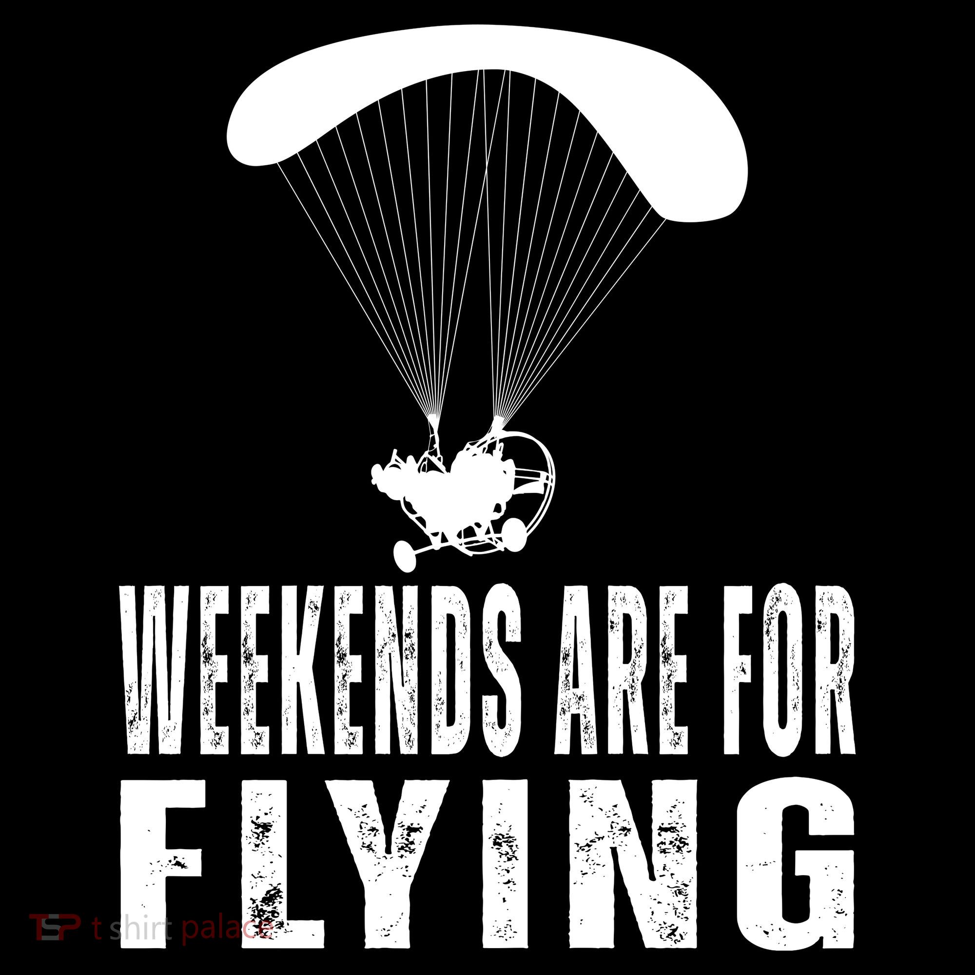 Weekends Ppc Flying Powered Parachute Kids T-Shirt
