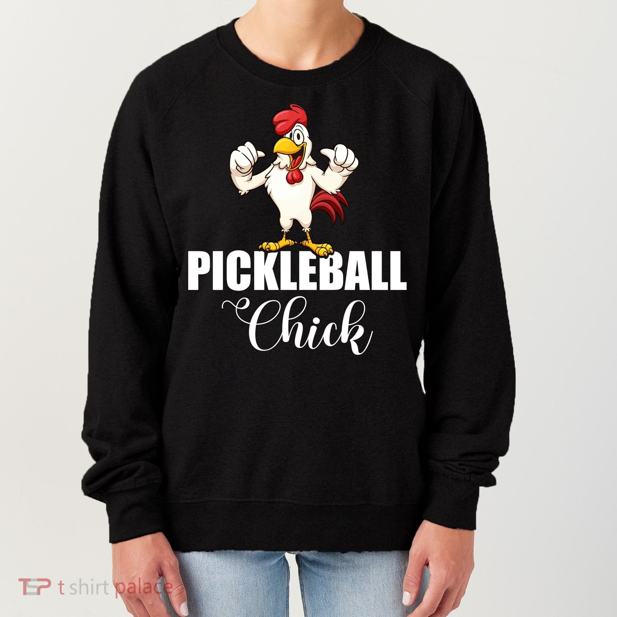 Womens Pickleball Gift Pickle Ball Chick Player Women's Sweatshirt
