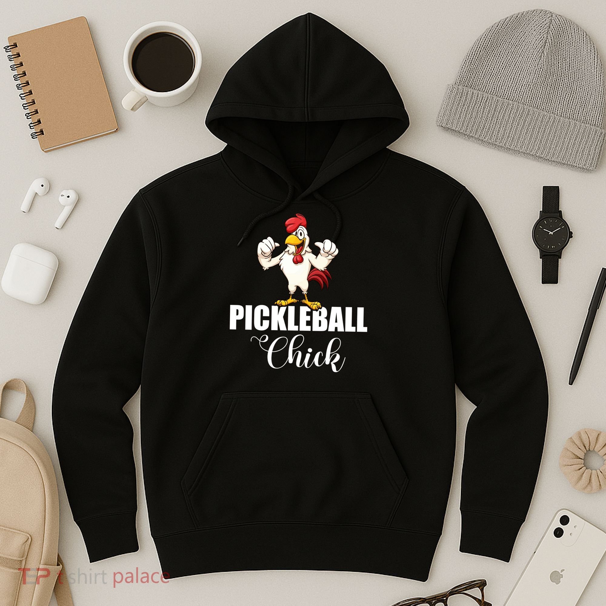Womens Pickleball Gift Pickle Ball Chick Player Hoodie