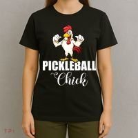 Womens Pickleball Gift Pickle Ball Chick Player T-Shirt thumb 4
