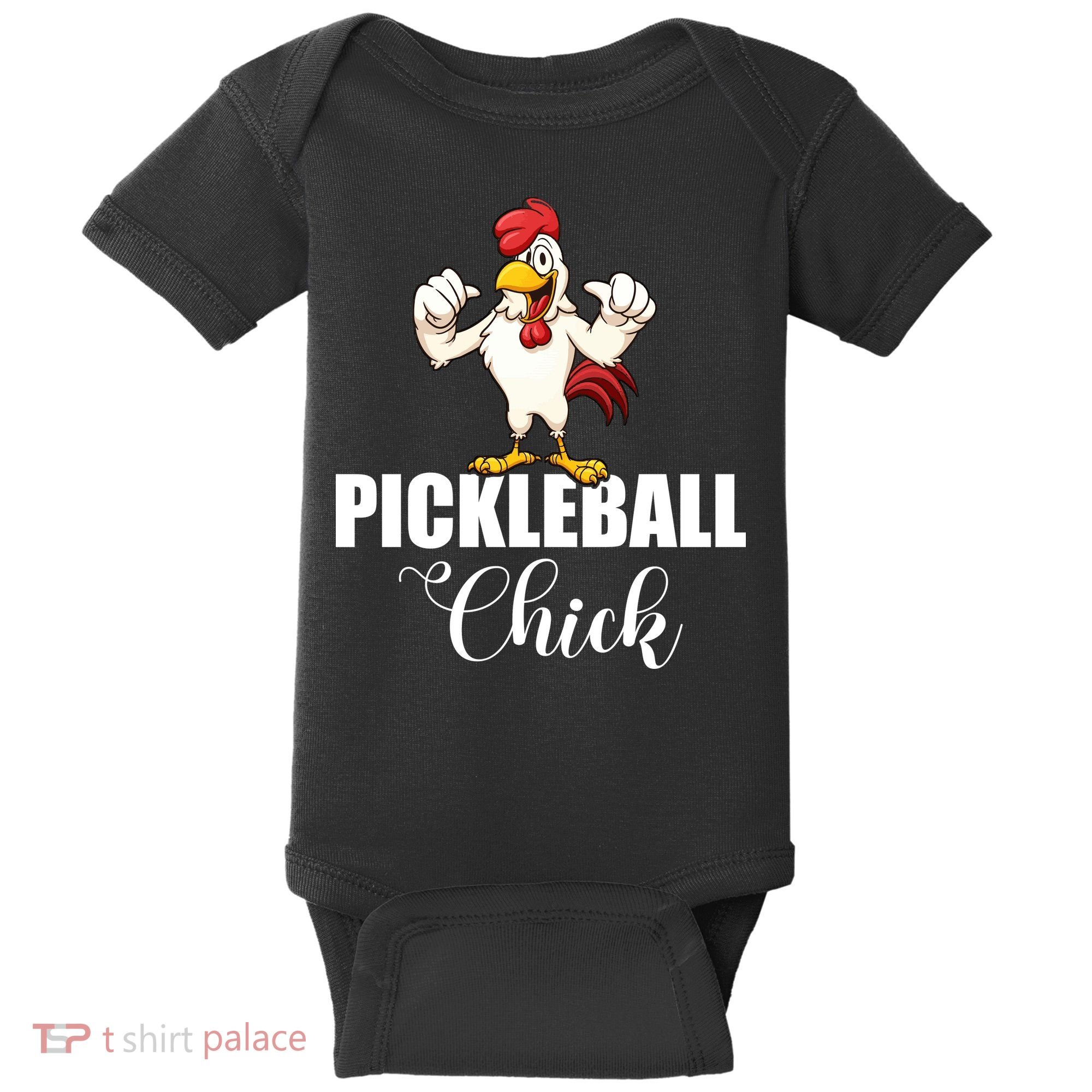 Womens Pickleball Gift Pickle Ball Chick Player Baby Bodysuit