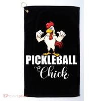 Womens Pickleball Gift Pickle Ball Chick Player Golf Towel thumb 0