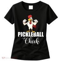 Womens Pickleball Gift Pickle Ball Chick Player Women's T-Shirt thumb 0