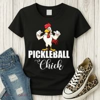 Womens Pickleball Gift Pickle Ball Chick Player Women's T-Shirt thumb 3