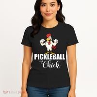 Womens Pickleball Gift Pickle Ball Chick Player Women's T-Shirt thumb 4