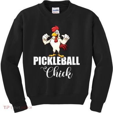 Womens Pickleball Gift Pickle Ball Chick Player Kids Sweatshirt