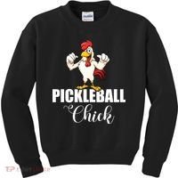 Womens Pickleball Gift Pickle Ball Chick Player Kids Sweatshirt thumb 0