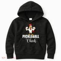 Womens Pickleball Gift Pickle Ball Chick Player Kids Hoodie thumb 0