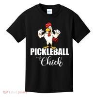 Womens Pickleball Gift Pickle Ball Chick Player Kids T-Shirt thumb 0