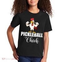 Womens Pickleball Gift Pickle Ball Chick Player Kids T-Shirt thumb 2