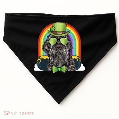 Wirehaired Pointing Griffon Dog Funny St Patricks Day Gift USA-Made Doggie Bandana