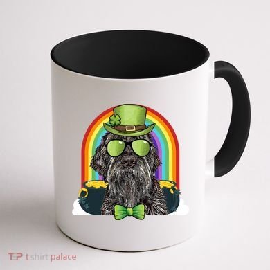 Wirehaired Pointing Griffon Dog Funny St Patricks Day Gift Coffee Mug back