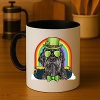 Wirehaired Pointing Griffon Dog Funny St Patricks Day Gift Coffee Mug thumb 4