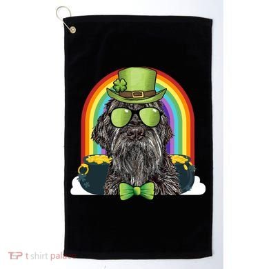 Wirehaired Pointing Griffon Dog Funny St Patricks Day Gift Golf Towel