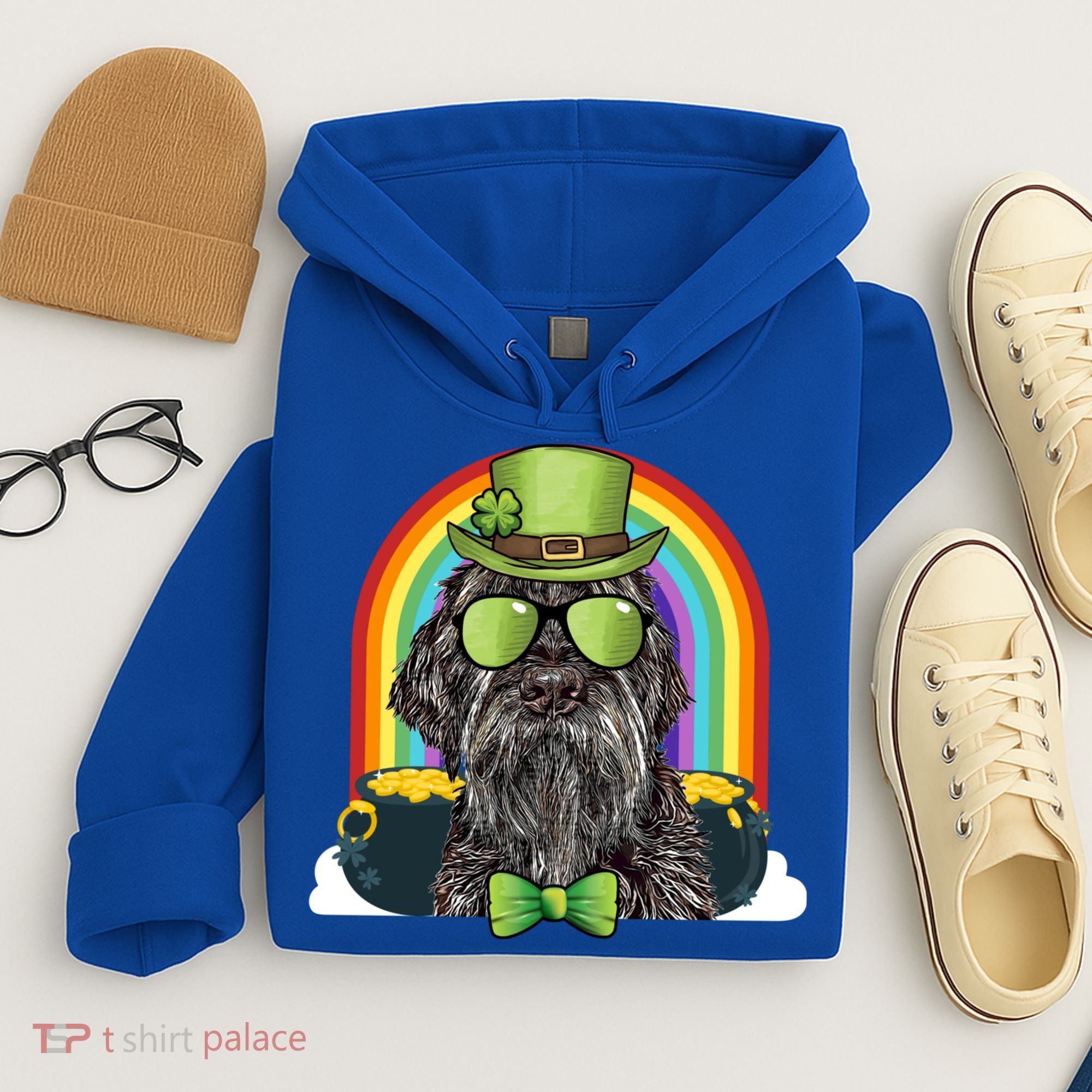 Wirehaired Pointing Griffon Dog Funny St Patricks Day Gift Hoodie