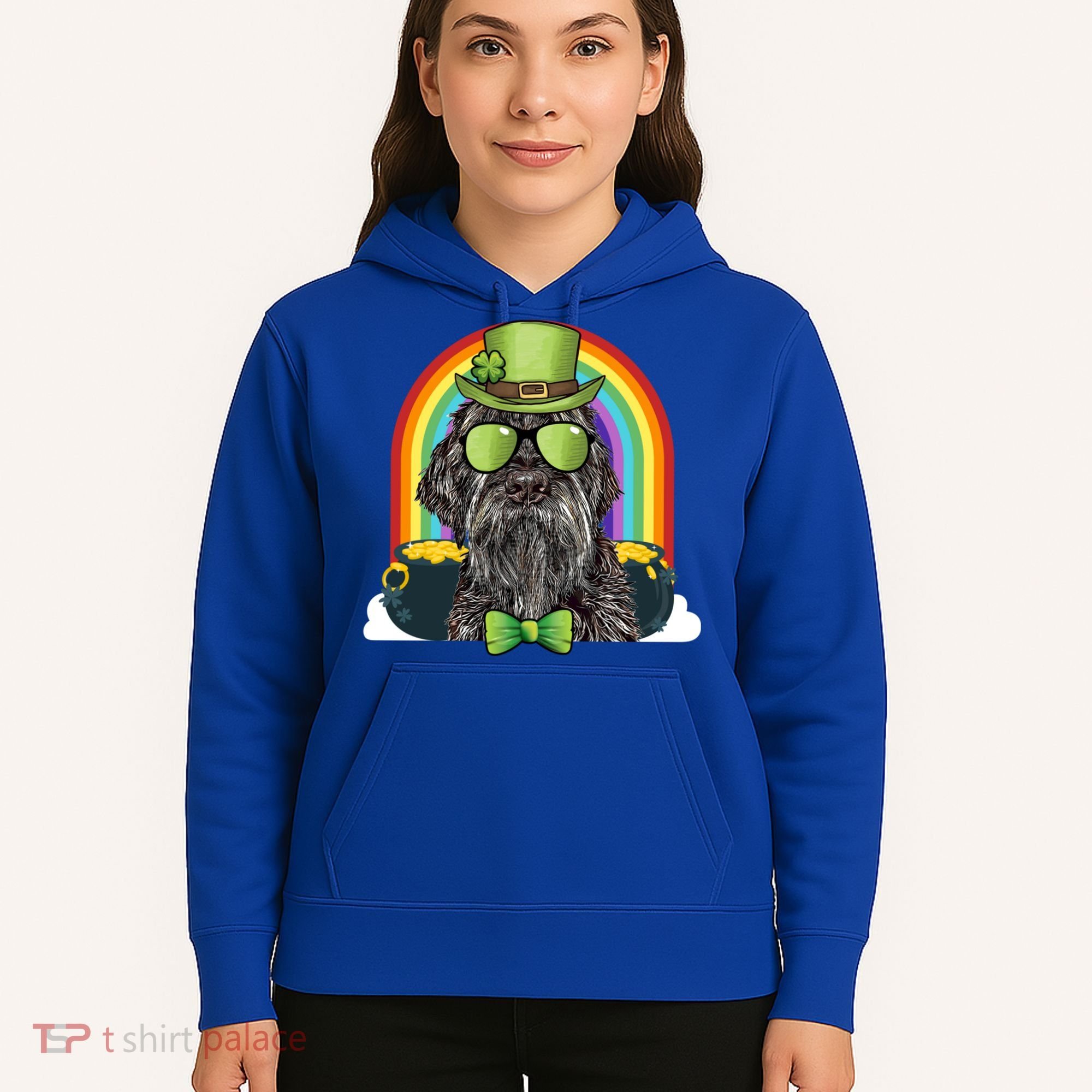 Wirehaired Pointing Griffon Dog Funny St Patricks Day Gift Hoodie