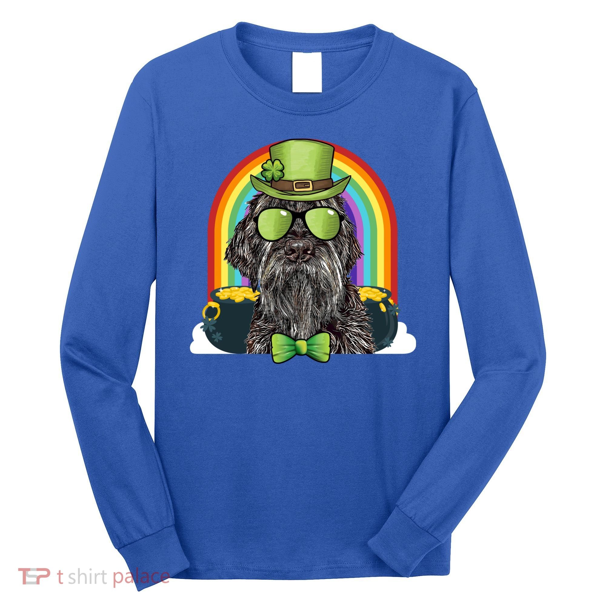 Wirehaired Pointing Griffon Dog Funny St Patricks Day Gift Long Sleeve Shirt