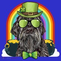 Wirehaired Pointing Griffon Dog Funny St Patricks Day Gift Sweatshirt thumb 3