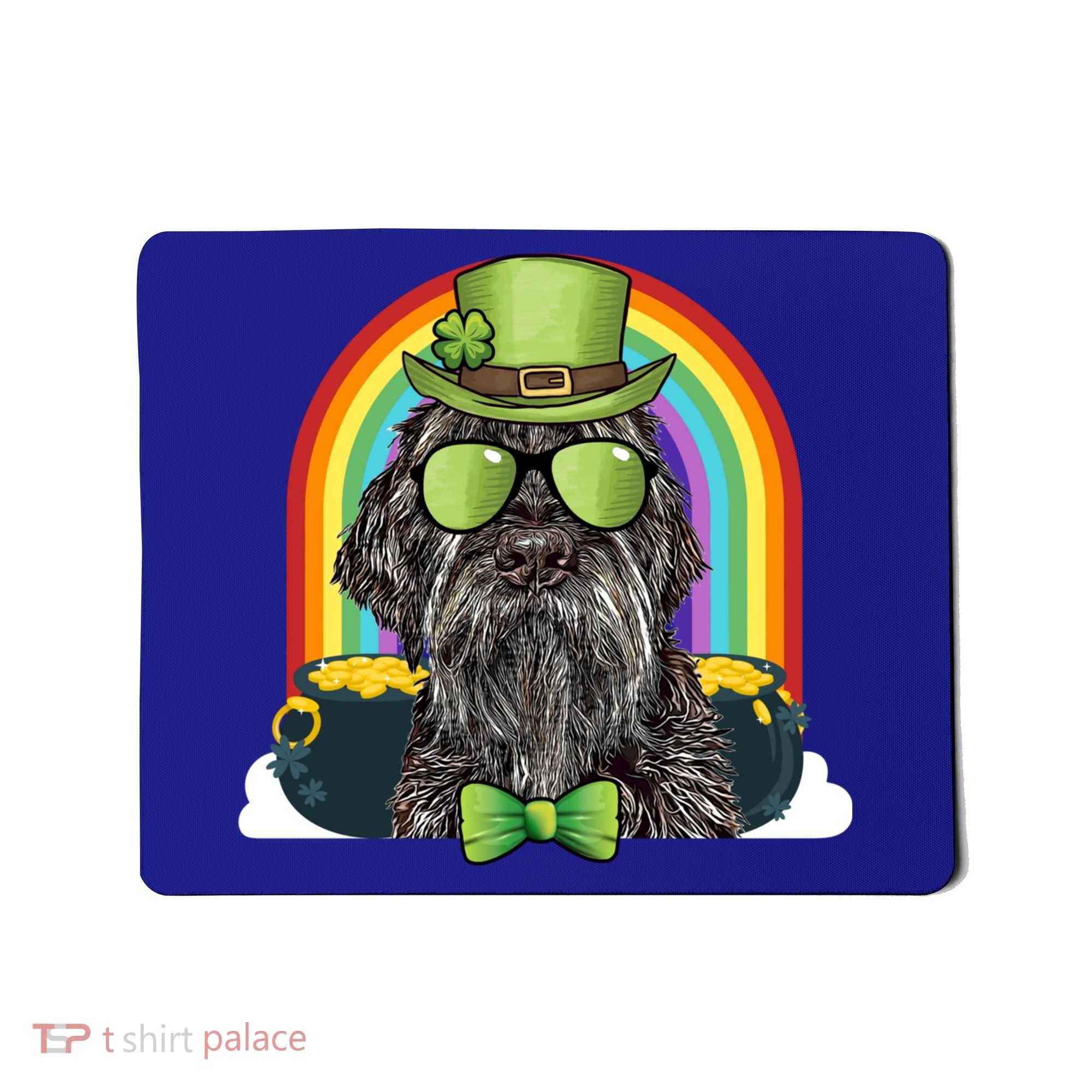 Wirehaired Pointing Griffon Dog Funny St Patricks Day Gift Mousepad