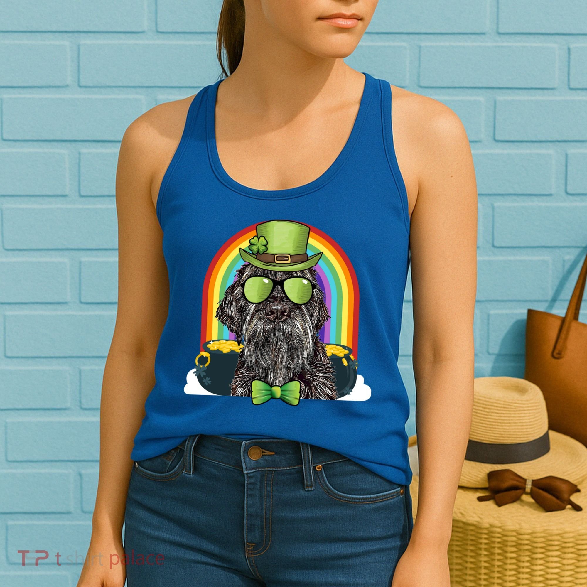 Wirehaired Pointing Griffon Dog Funny St Patricks Day Gift Women's Tank Top