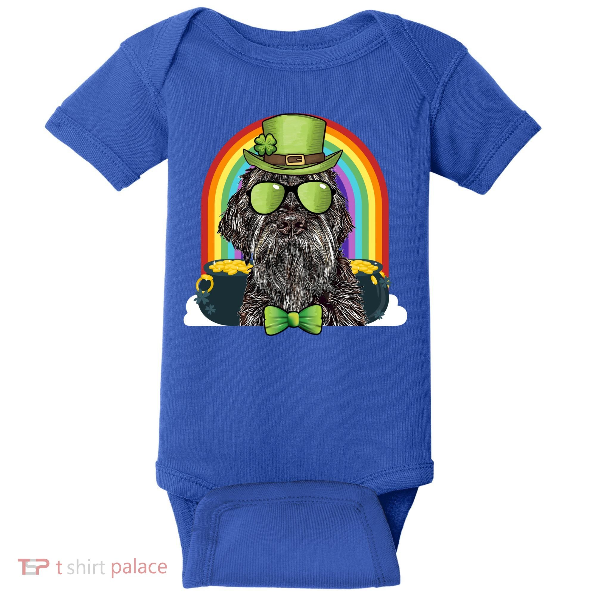 Wirehaired Pointing Griffon Dog Funny St Patricks Day Gift Baby Bodysuit