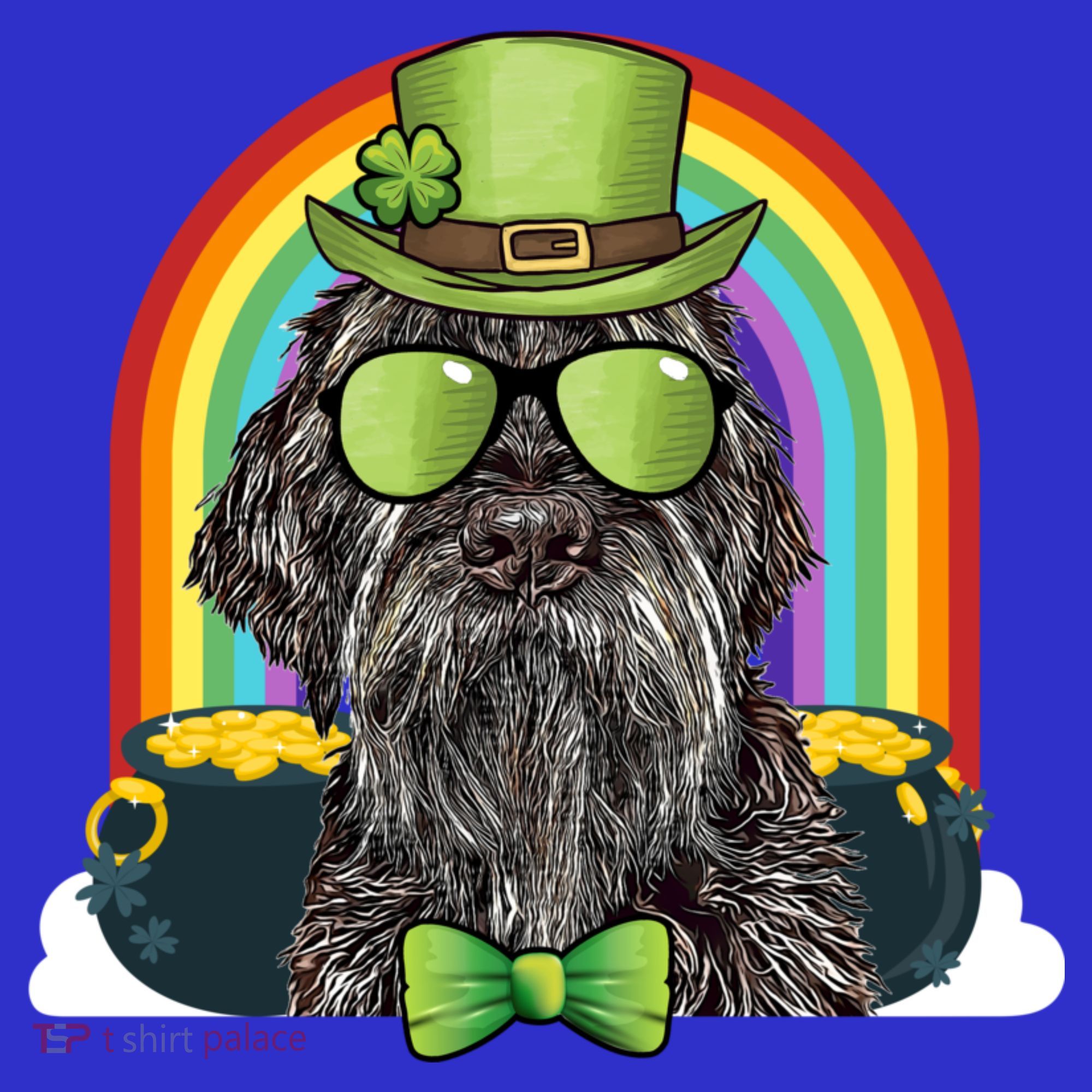 Wirehaired Pointing Griffon Dog Funny St Patricks Day Gift Visor