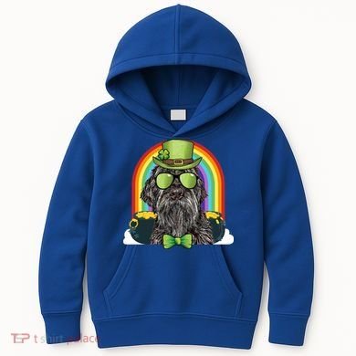 Wirehaired Pointing Griffon Dog Funny St Patricks Day Gift Kids Hoodie