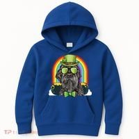 Wirehaired Pointing Griffon Dog Funny St Patricks Day Gift Kids Hoodie thumb 0
