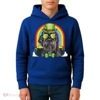 Wirehaired Pointing Griffon Dog Funny St Patricks Day Gift Kids Hoodie thumb 4