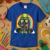 Wirehaired Pointing Griffon Dog Funny St Patricks Day Gift Kids T-Shirt thumb 3