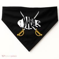 W+N+Y Pride - Gray White Yellow Buffalo Shirt USA-Made Doggie Bandana thumb 0
