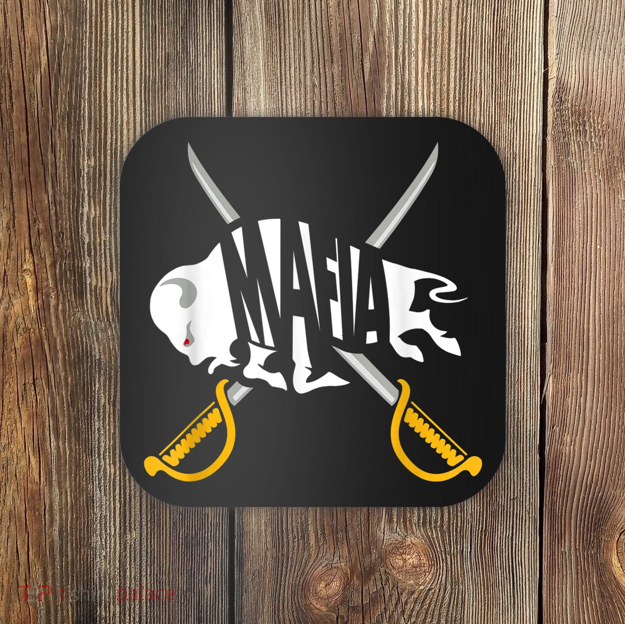 W+N+Y Pride - Gray White Yellow Buffalo Shirt Coaster