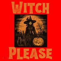 Witch Please Gift Santa Hat thumb 1