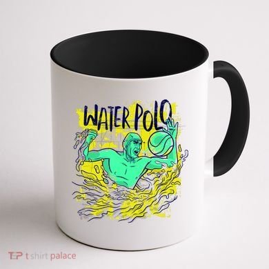 Water Polo Grunge Coffee Mug back
