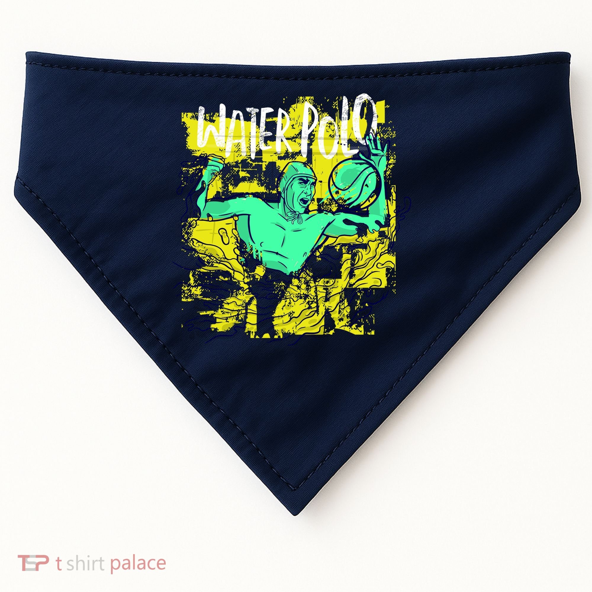 Water Polo Grunge USA-Made Doggie Bandana