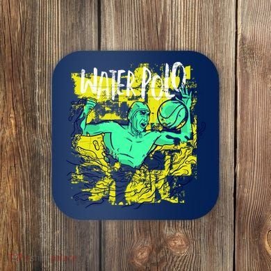 Water Polo Grunge Coaster